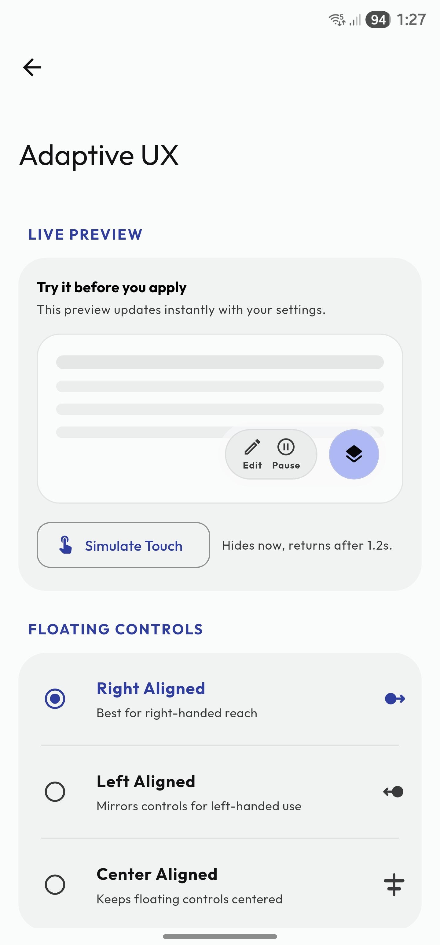 Adaptive UX